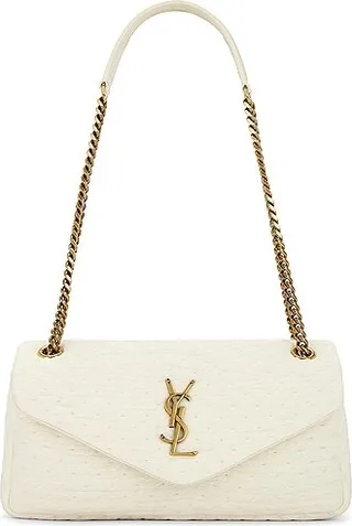 Saint Laurent Small Puffer Chain Bag in Cream