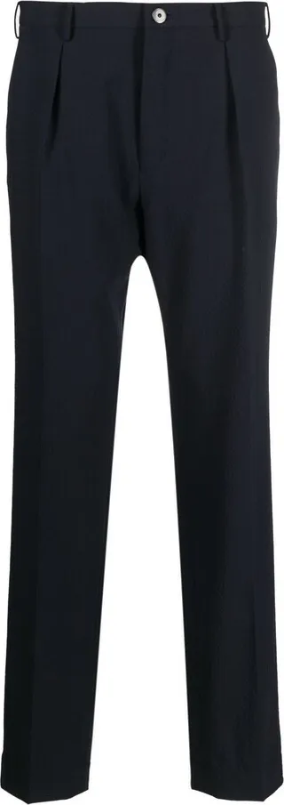 Mid-Rise Straight-Leg Trousers