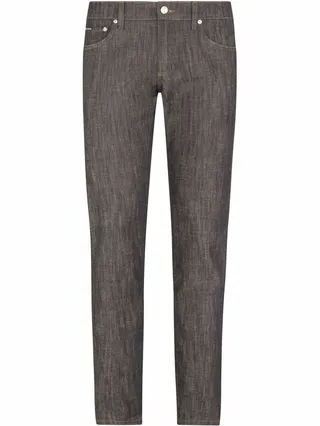 Low-Rise Tapered Jeans