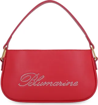 Logo Print Leather Handbag