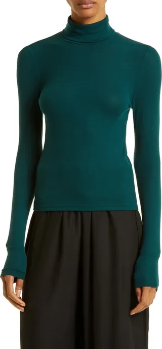 Rib Turtleneck Top