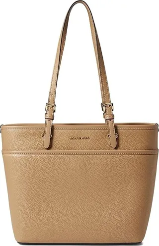 MICHAEL Michael Kors Winston Medium Top Zip Pocket Tote (Camel) Handbags