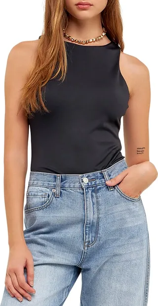 Solid Crewneck Bodysuit