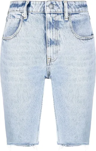 Raw-Cut Denim Shorts