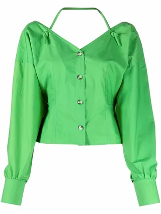 Halterneck Cotton Shirt