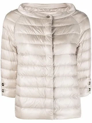 Three-Quarter-Length Sleeve Puffer Jacket