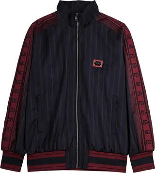 Dolce & Gabbana Pinstriped Wool-blend Track Jacket