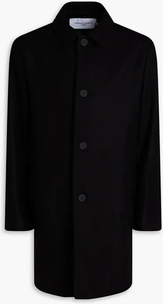 Wool-blend felt coat