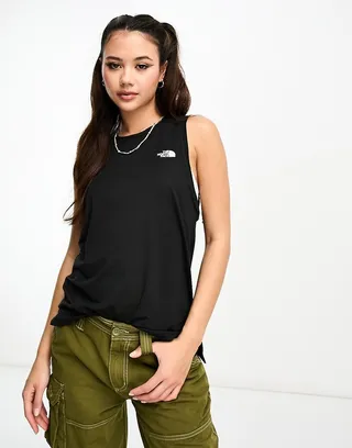 The North Face Simple Logo tank top in black
