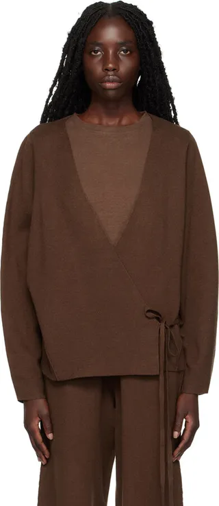 Deiji Studios Brown 'The Tie' Cardigan