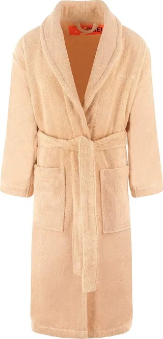 Terry fabric bathrobe with embroidered logo