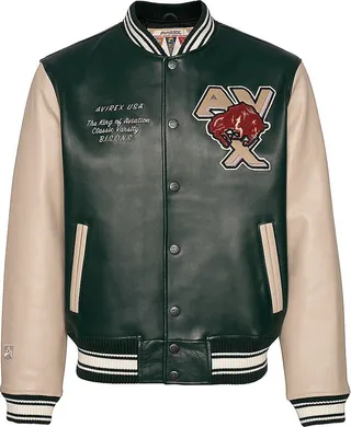 Bisons Leather Varsity Jacket