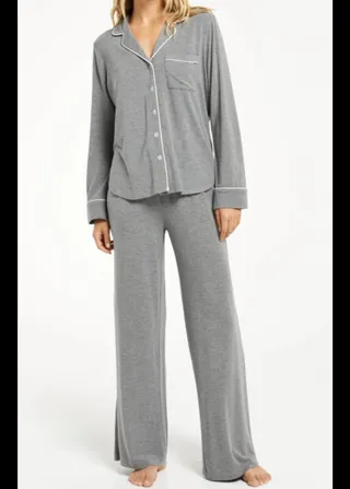 Modal Pj Set in Charcoal Grey