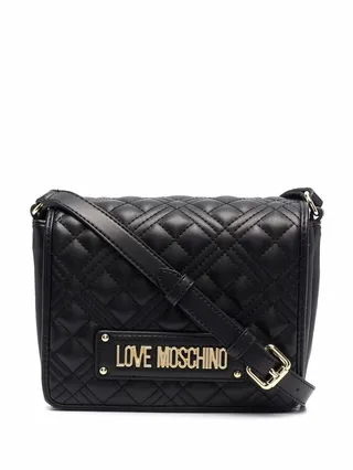 Matelassé Logo-Plaque Crossbody Bag