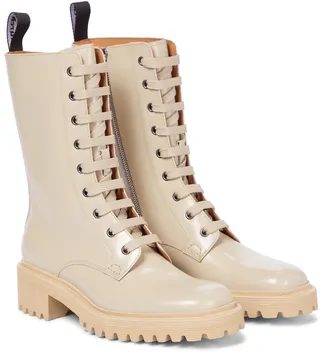 Gwyneth leather combat boots