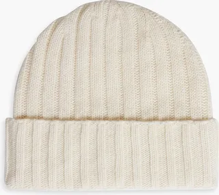 Abigail ribbed recycled cashmere beanie
