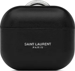 Logo-Print Leather Airpods Case