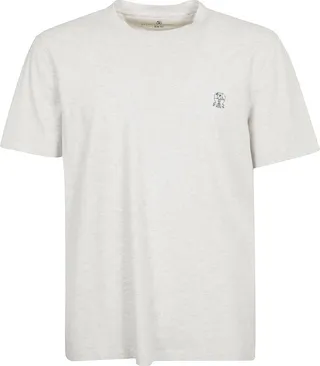 Brunello Cucinelli Logo Detailed Crewneck T-Shirt