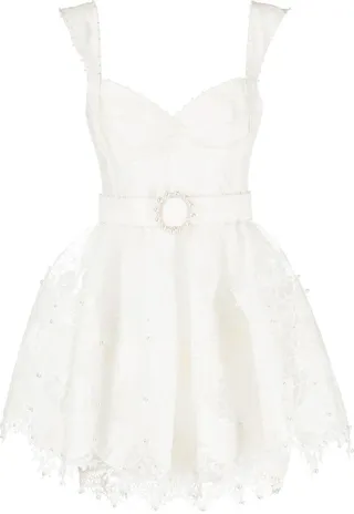 High Tide embroidered mini dress