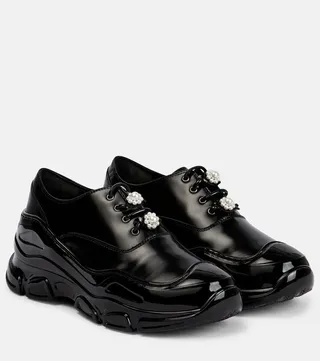 Low Trek leather Derby shoes