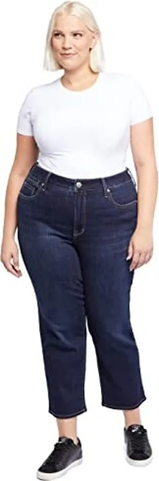 Seven7 Women's Plus Size Tower Straight Blue