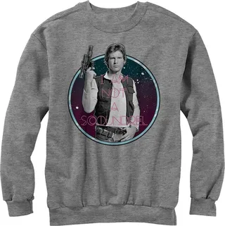 Men's Star Wars Han Solo Not a Scoundrel Sweatshirt - Athletic Heather - 2X Large