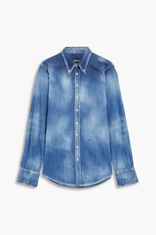 Faded denim shirt