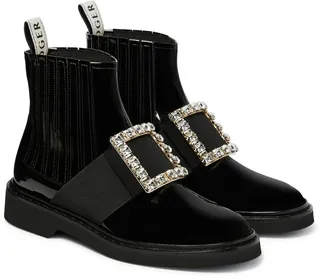 Viv' Rangers patent leather ankle boots