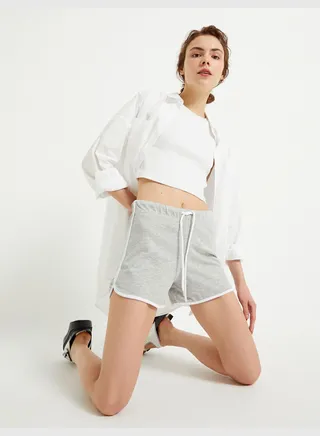 Stripe Detailed Shorts Cotton