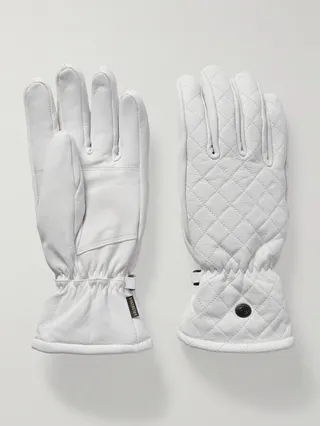 Goldbergh - Nishi Padded Quilted Leather Gloves - White