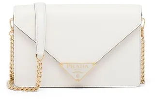 Triangle logo-plaque crossbody bag