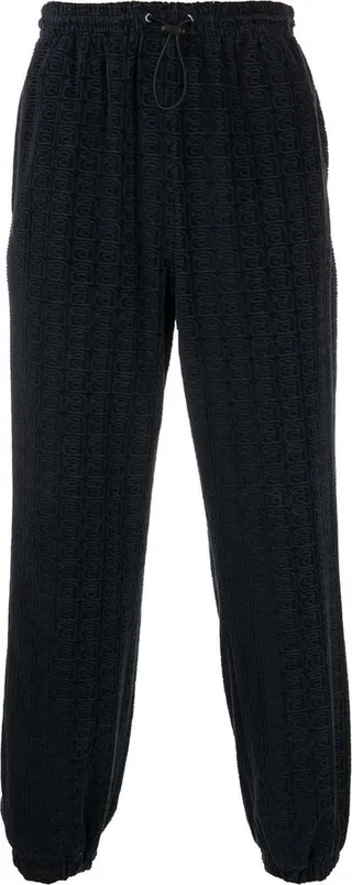Monogram-Embossed Drawstring Track Pants