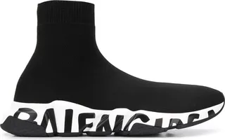 Speed knit logo print sneakers