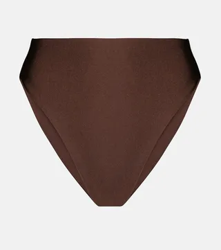 Incline high-rise bikini bottoms
