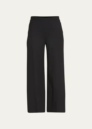 Cropped Flare-Leg Trousers