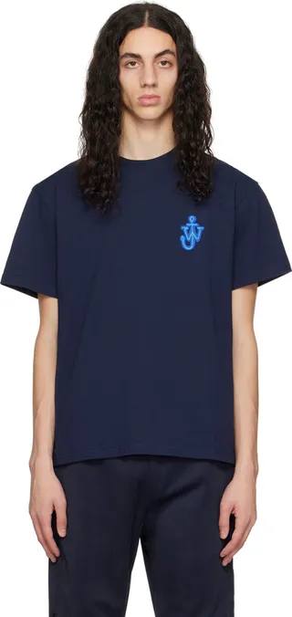 JW Anderson Navy Anchor Patch T-Shirt