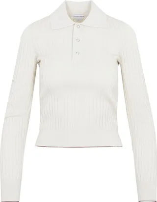 Bottega Veneta Long-Sleeved Polo Shirt