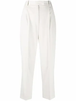 High-Waisted Cropped Trousers