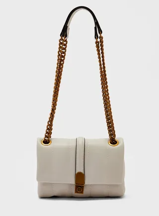 Chain Detailed Flap Over Crossbody