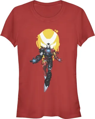 Junior's Marvel Iron Man Venom Symbol T-Shirt - Red - Large