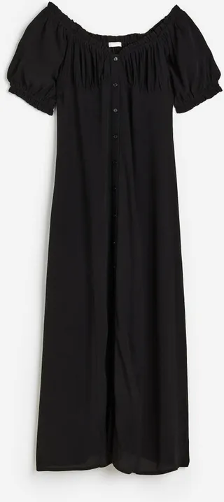 Crêped Off-the-shoulder Dress