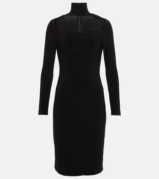Mockneck cutout minidress