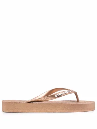 Logo-Print Flip Flops
