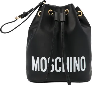 Moschino Logo Print Bucket Shoulder Bag