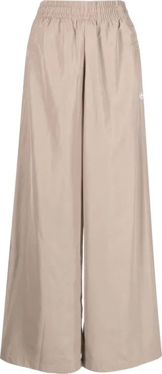 Embroidered-Logo Wide-Leg Track Pants