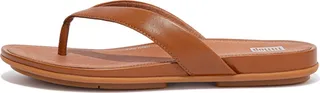 Gracie Wider-Fit Leather Flip-Flops