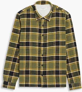 Checked cotton-flannel shirt