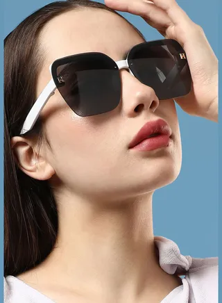 Polarized Polycarbonate Rimless Oversized Sunglass For Women