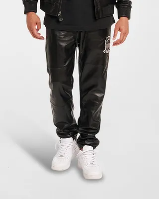 Men's Leather Track Pants