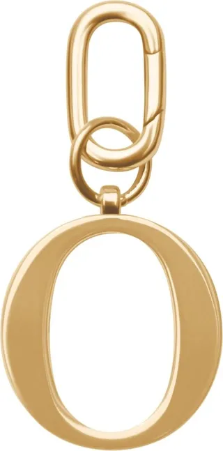 Johnny Loves Rosie - O - Gold Metal Letter Keyring